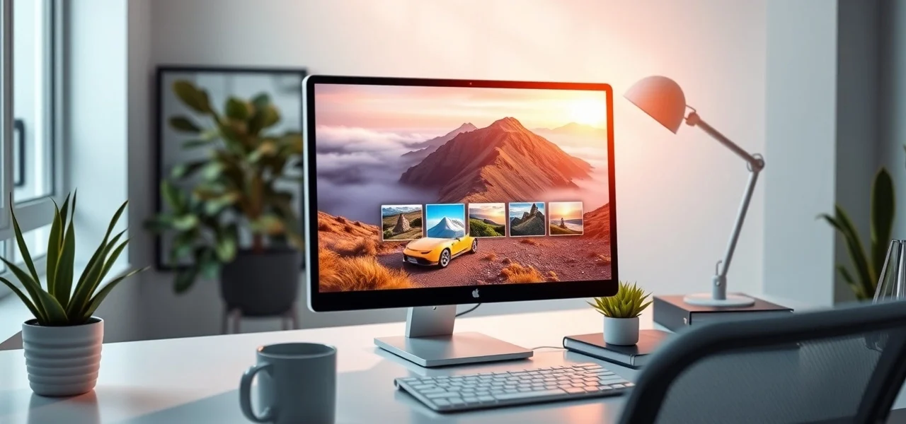 espace de travail moderne avec images optimisees