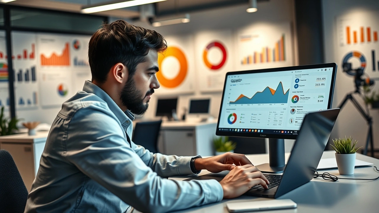 stratgiste marketing numrique analysant des donnes