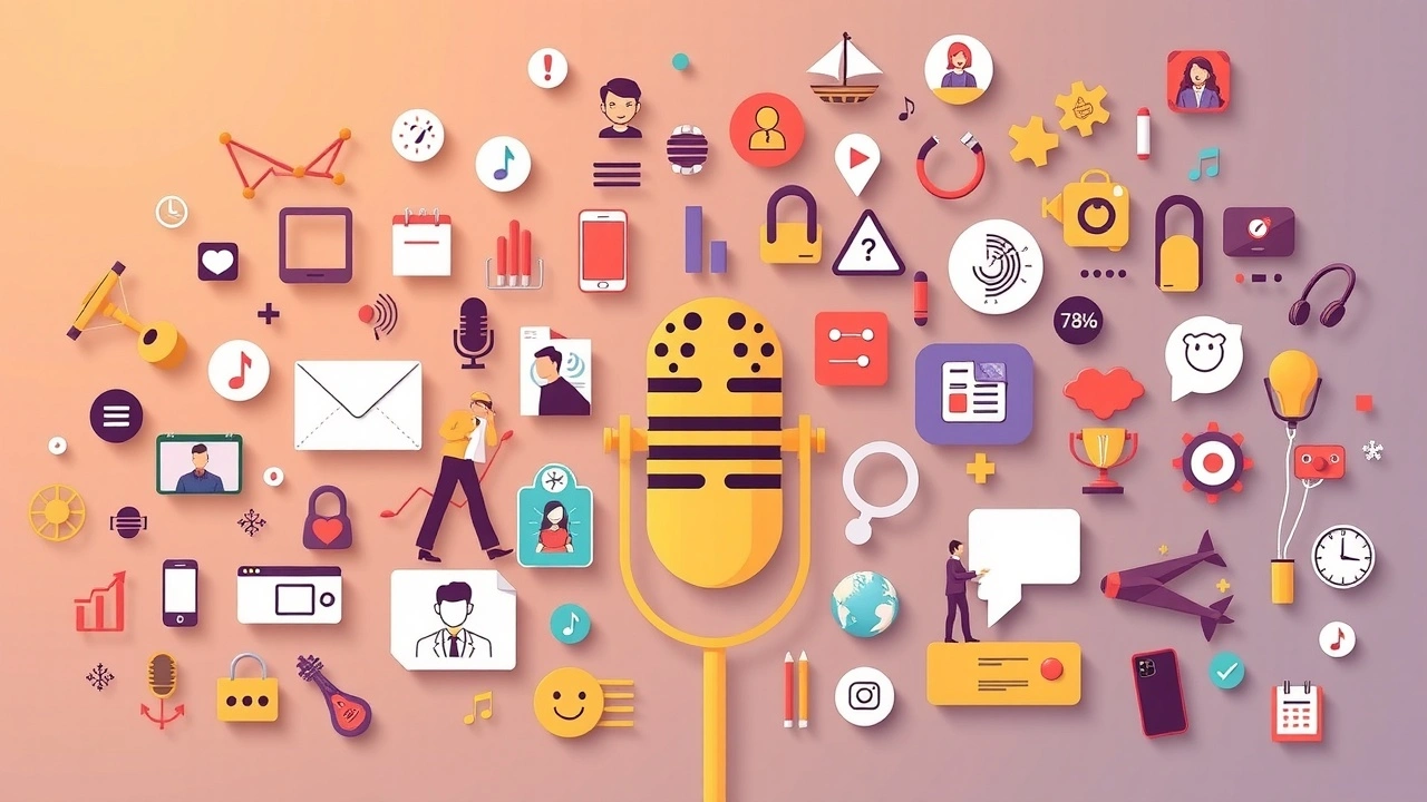 Illustration des types de contenus pour un podcast