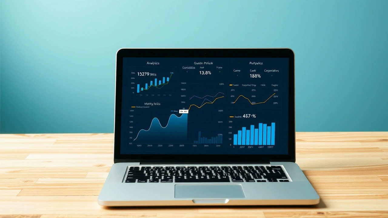 ordinateur portable montrant des graphiques de performance