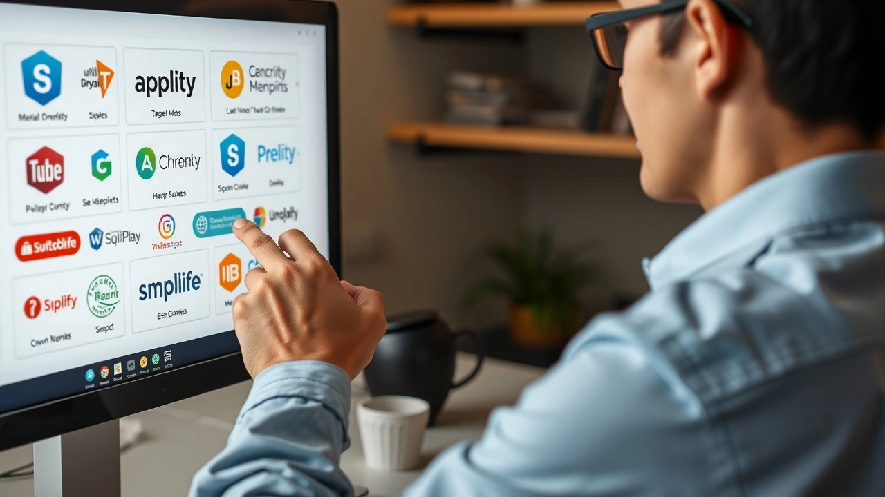 person choisissant une plateforme de création de site web