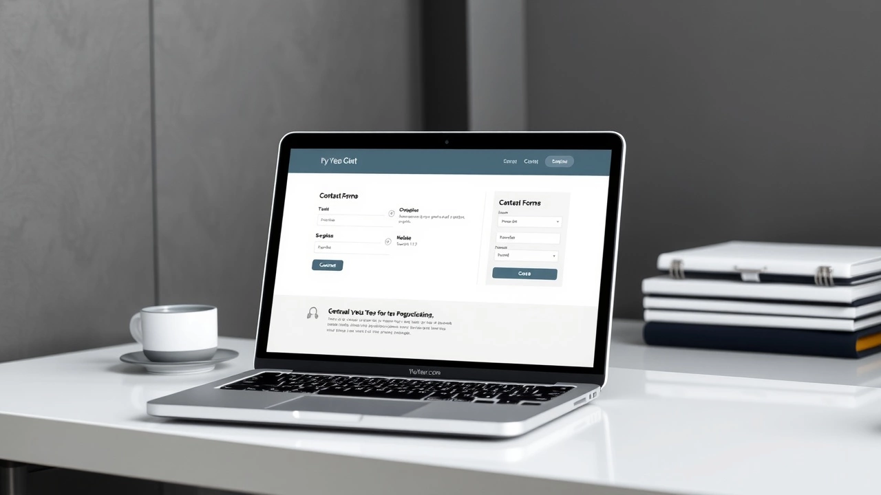 interface de site web avec fonctionnalités essentielles