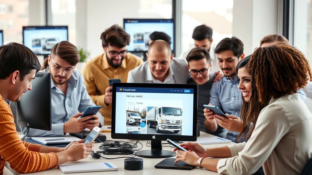 groupe de personnes utilisant des ordinateurs et des smartphones