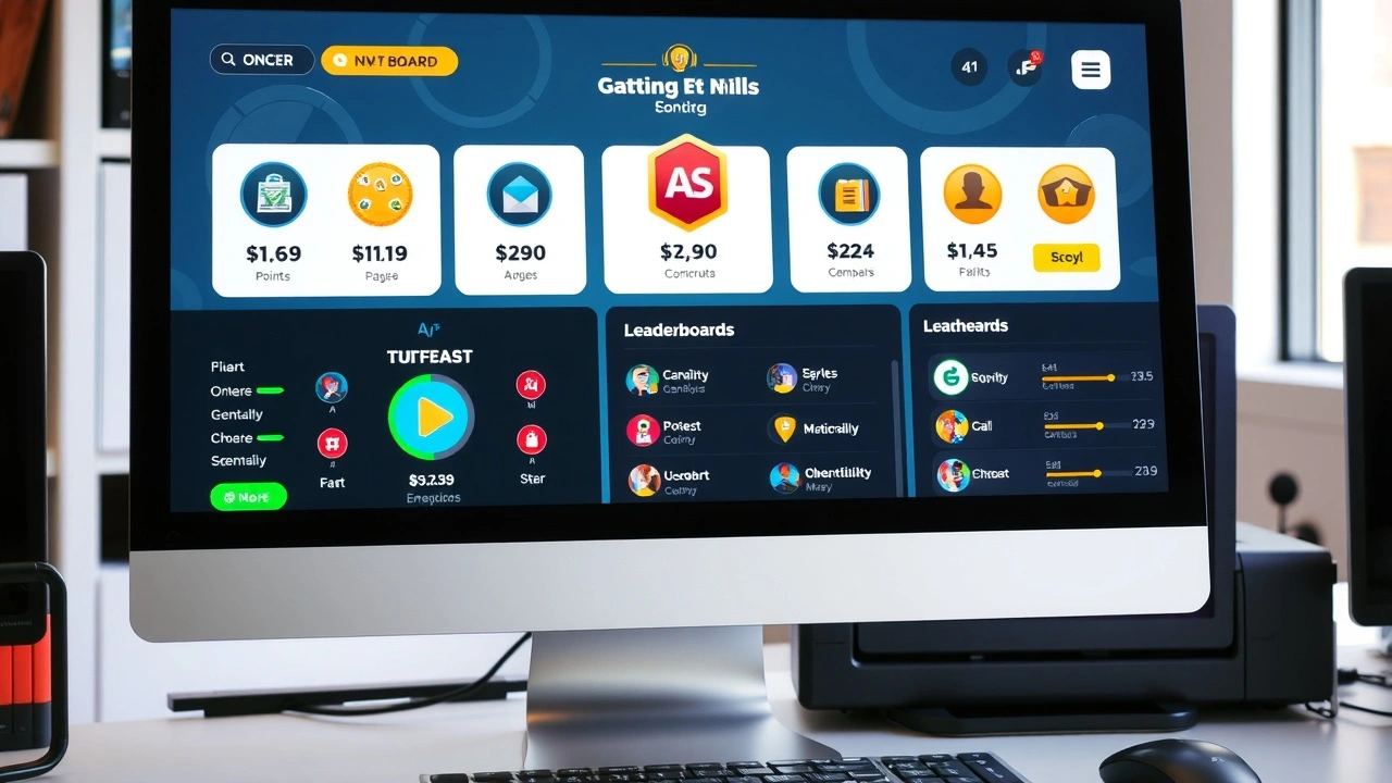 ecran dordinateur avec elements de gamification engageants