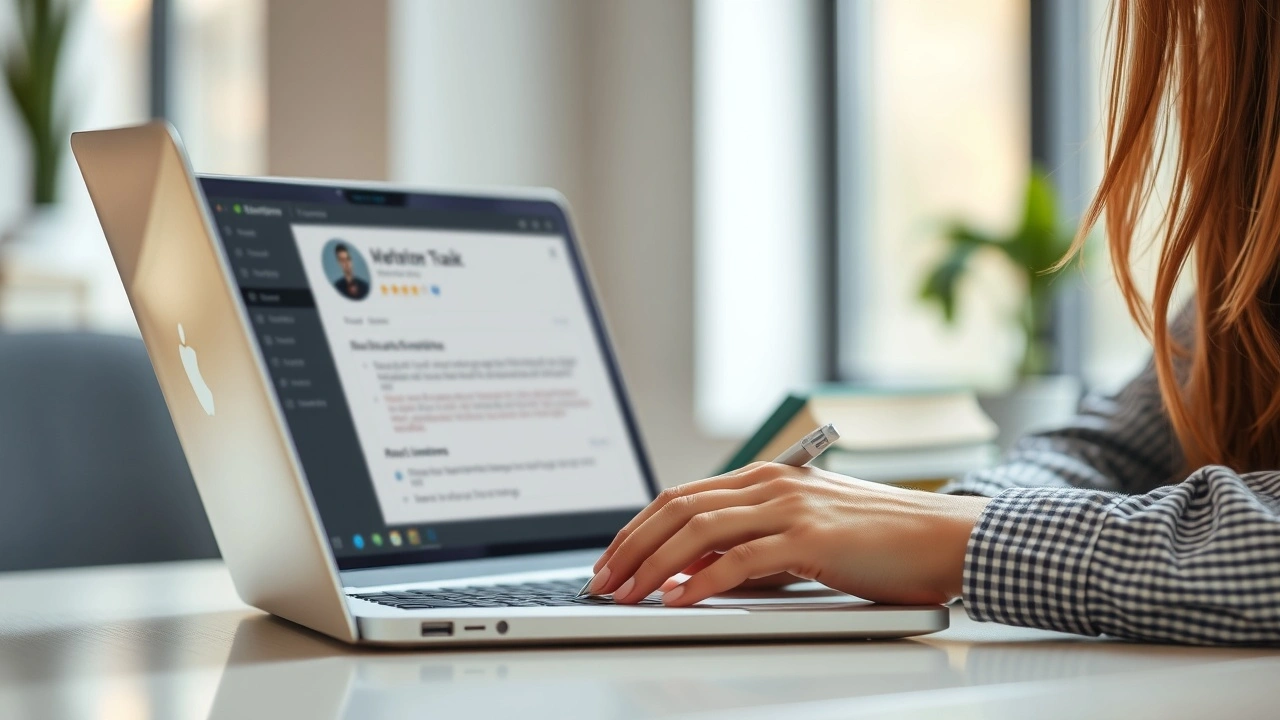 client donnant un avis sur un produit en ligne