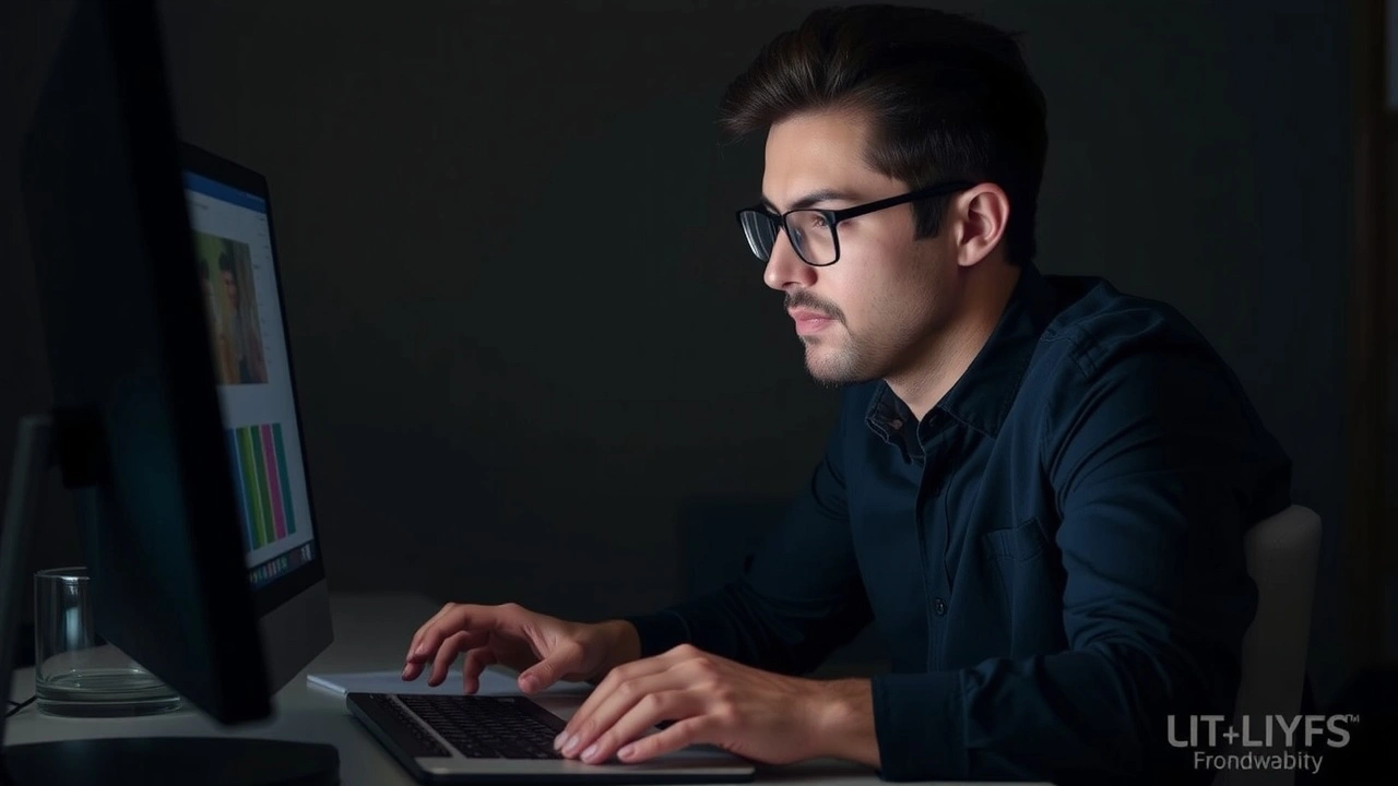 une personne répondant à des avis clients négatifs