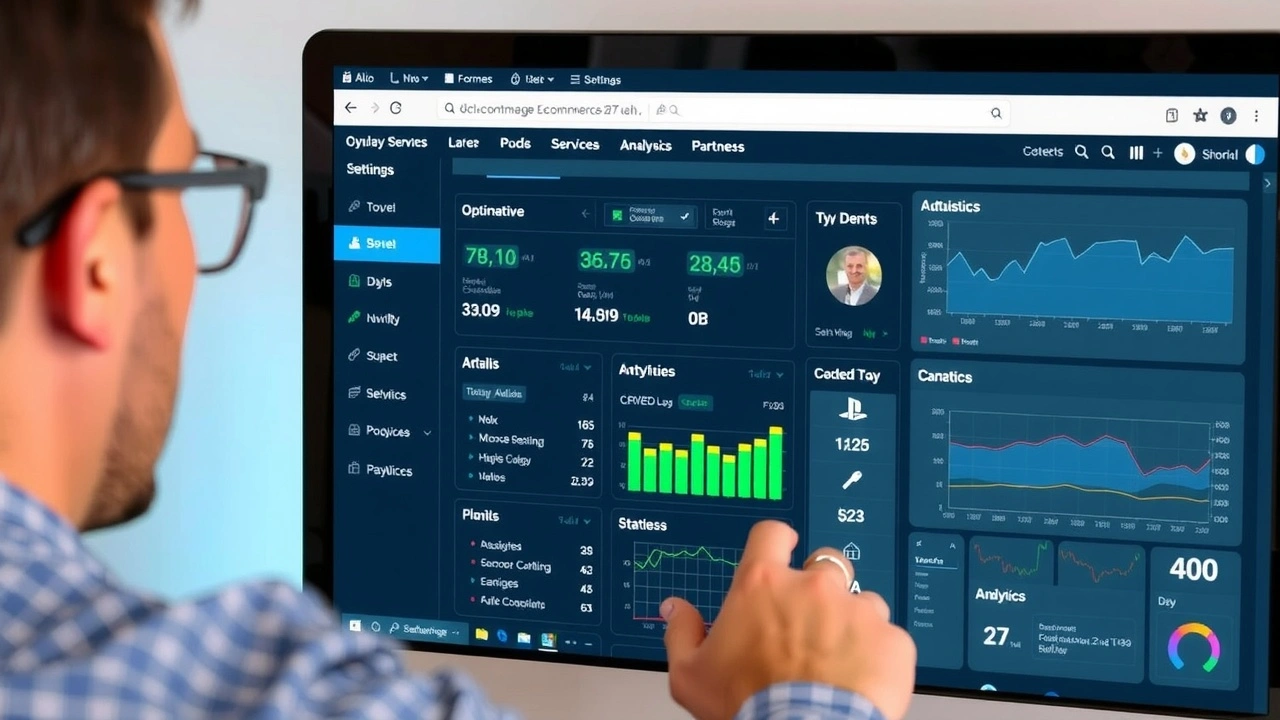 une personne ajuste les paramètres d'un site ecommerce