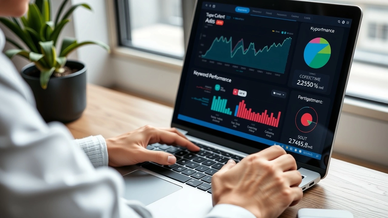 Analyse de données de performance de mots-clés sur un ordinateur
