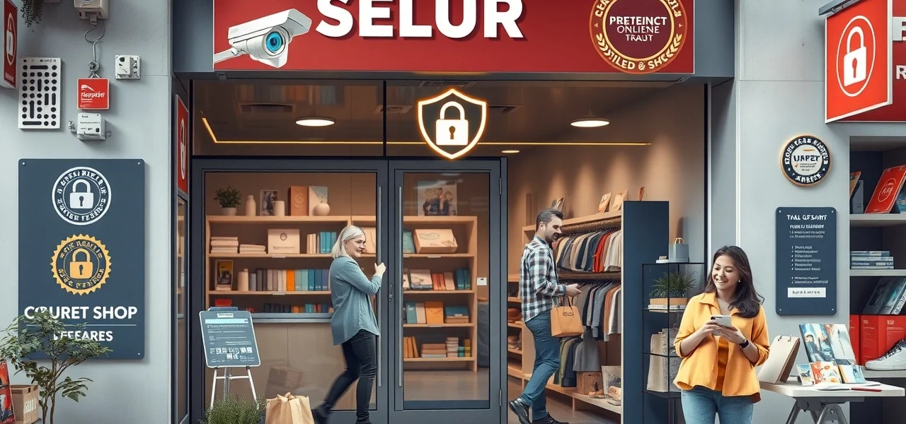 Boutique en ligne sécurisée illustrant des moyens de prévenir les fraudes et de gagner la confiance des clients.