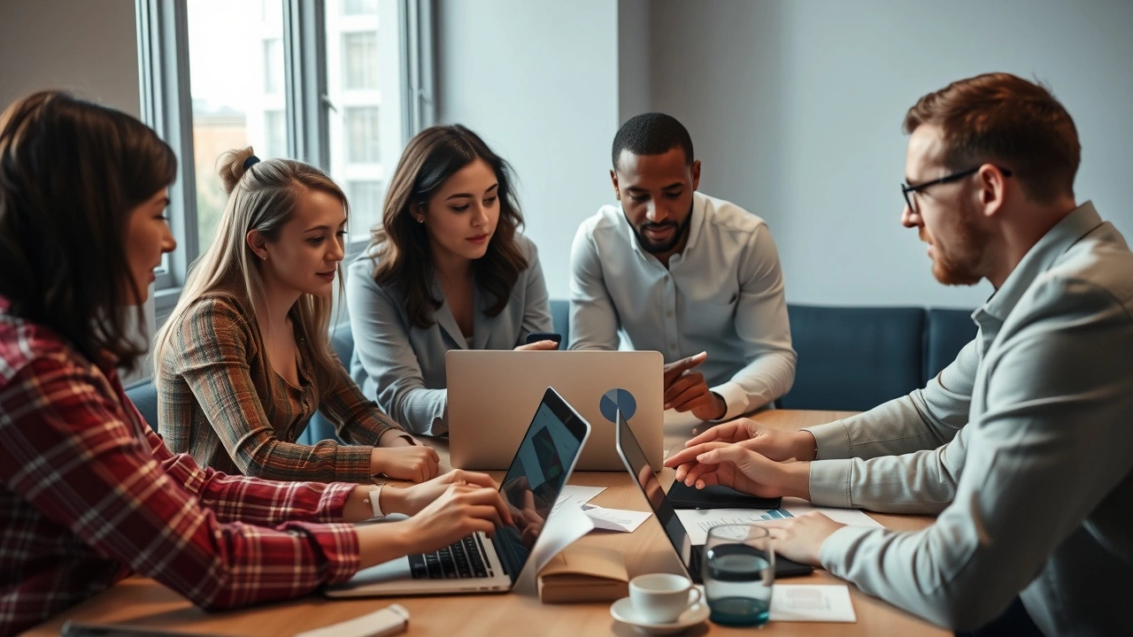 groupe de personnes analysant des données ensemble