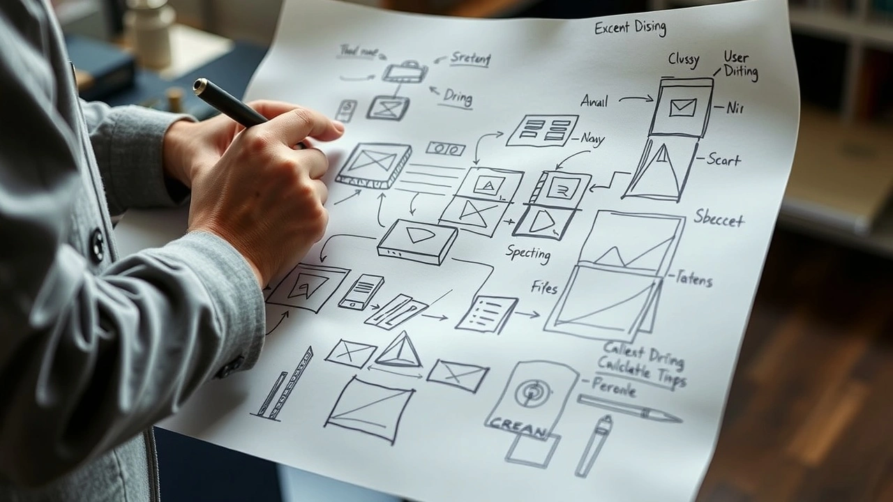 person dessinant des concepts dexperience utilisateur