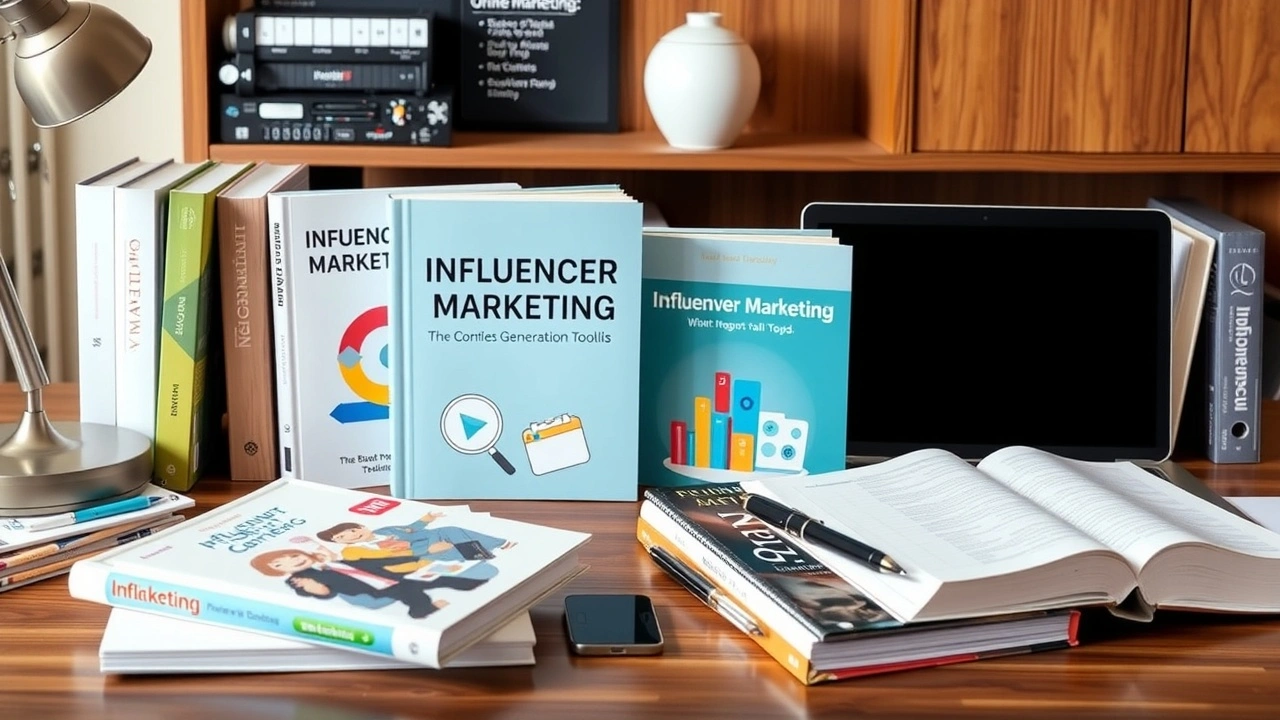ressources de marketing d'influence sur un bureau