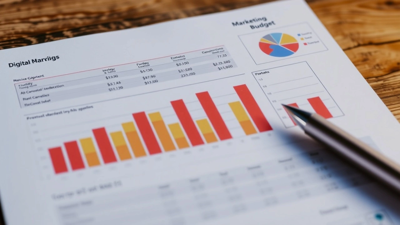 budget et graphiques de retour sur investissement