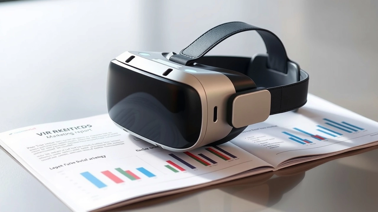 casque de realite virtuelle sur un rapport marketing
