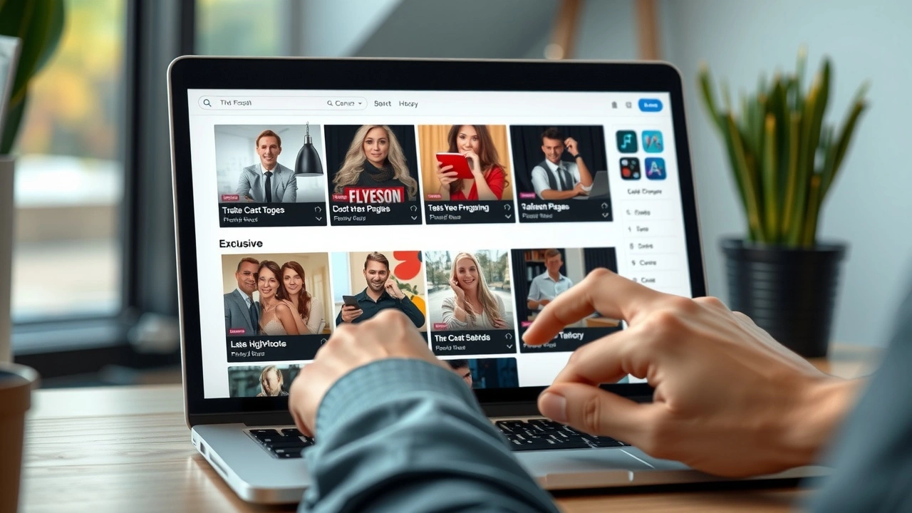 person choisissant du contenu exclusif sur un ordinateur