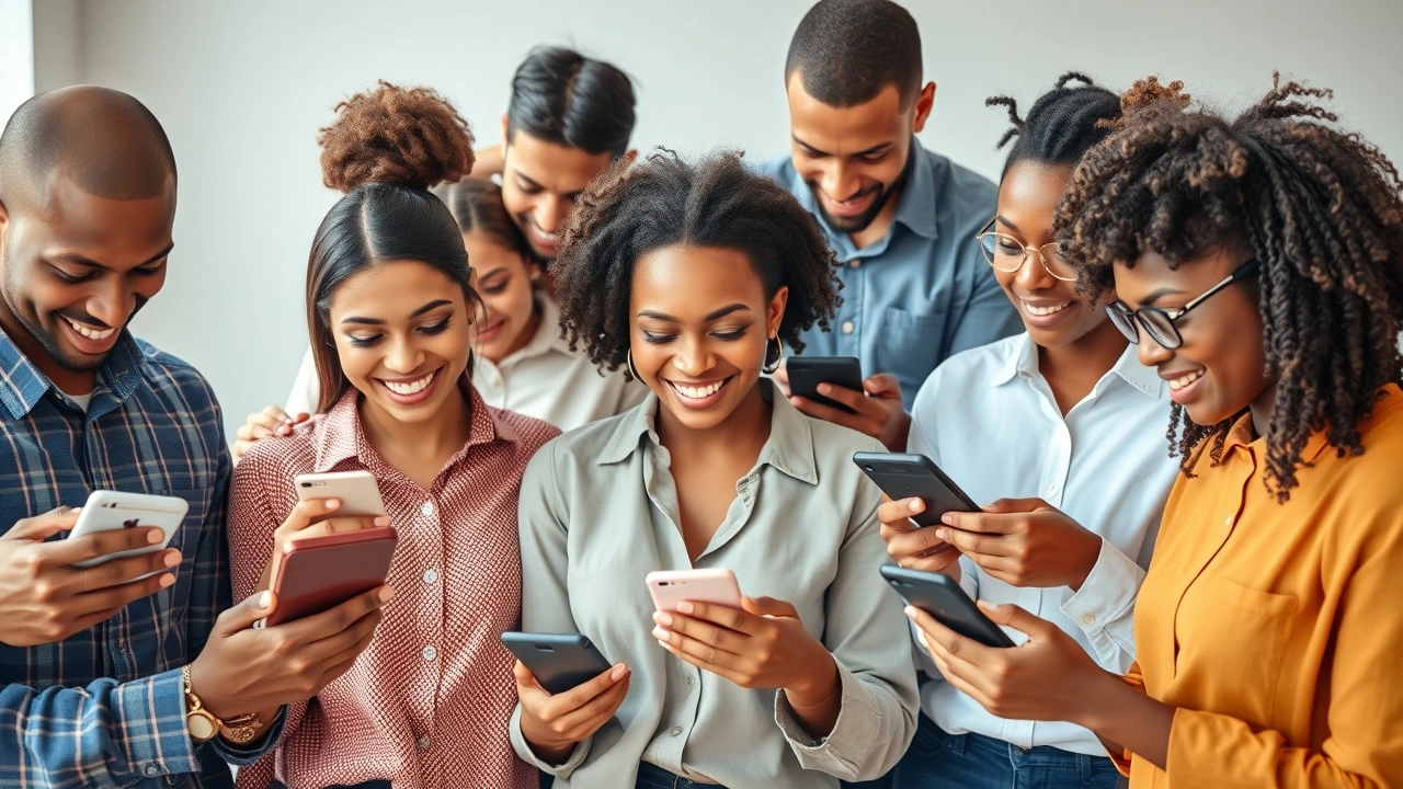 groupe de personnes utilisant leurs appareils pour créer du contenu