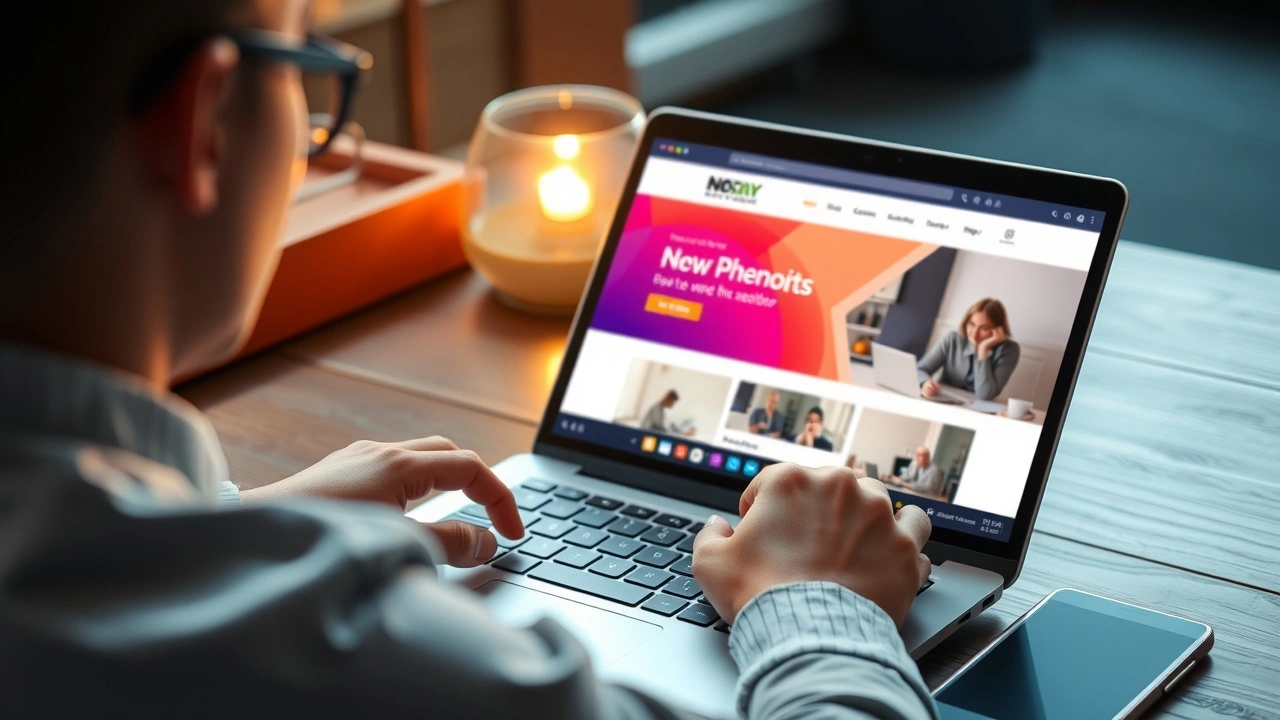 une personne travaillant sur du contenu numérique