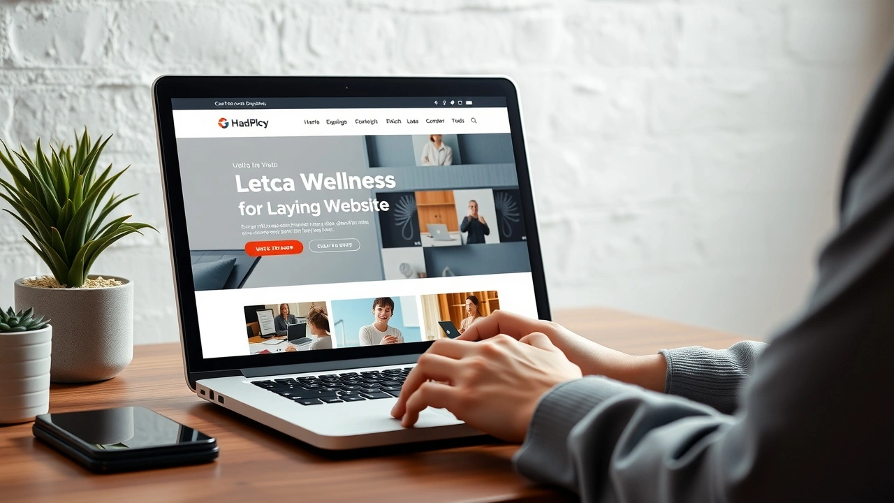 person utilisant un ordinateur pour créer un site web