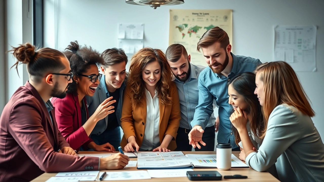 groupe de personnes travaillant sur une campagne marketing