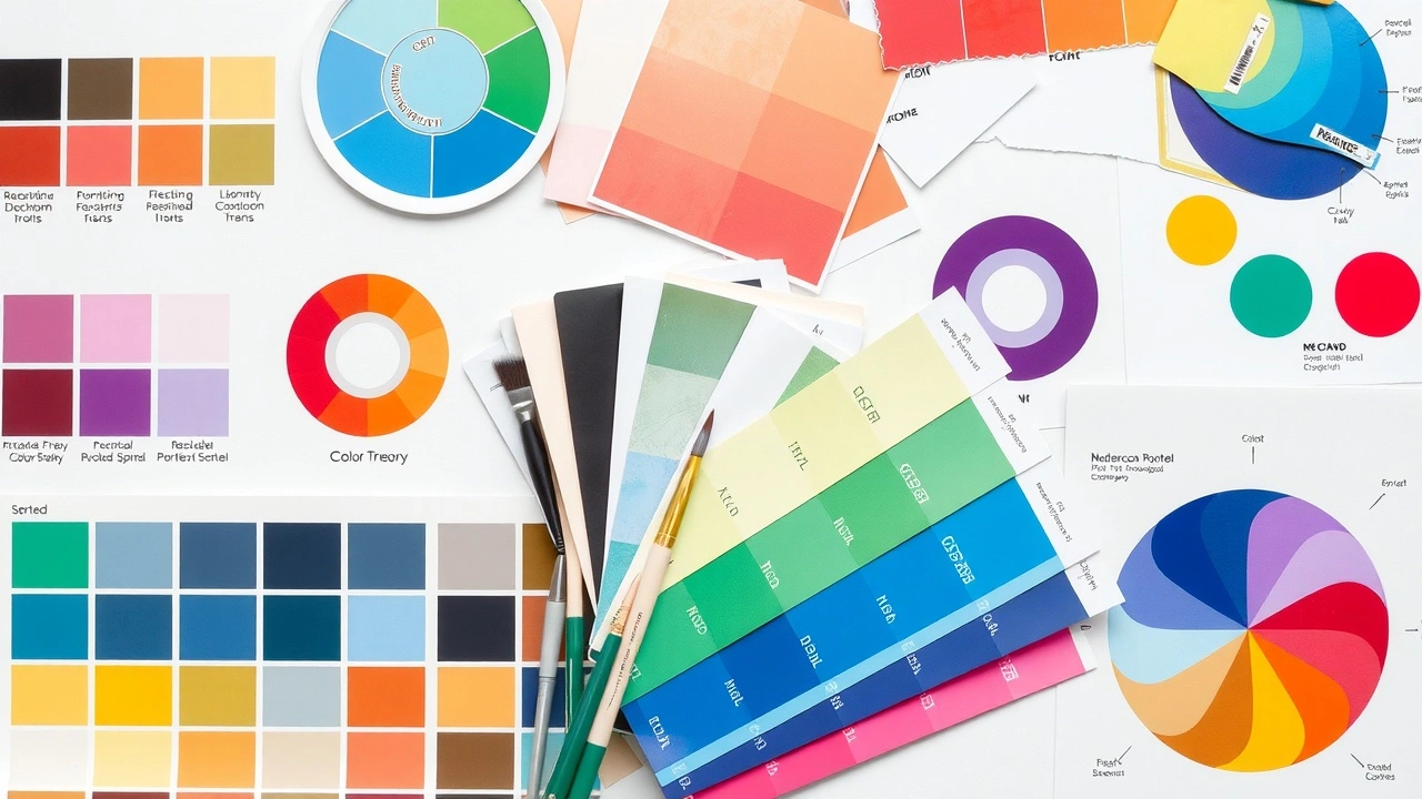 palette de couleurs et diagrammes de théorie des couleurs