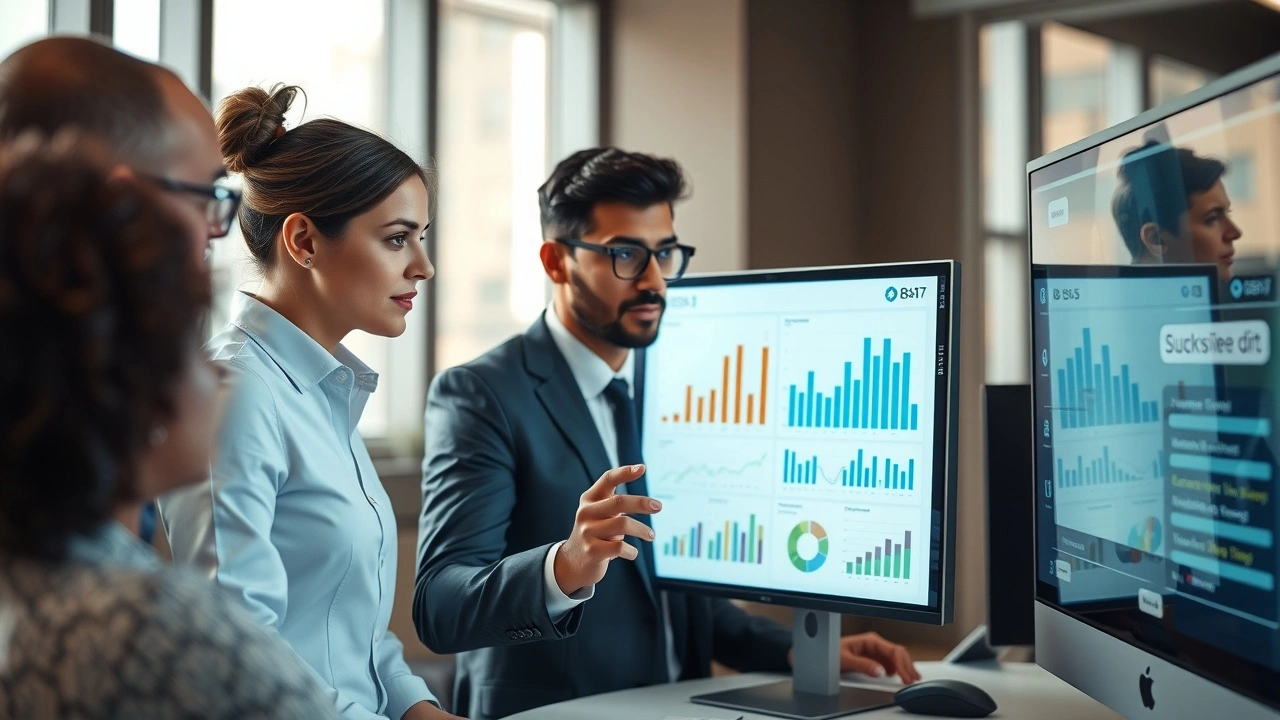 groupe divers de professionnels analysant des graphiques