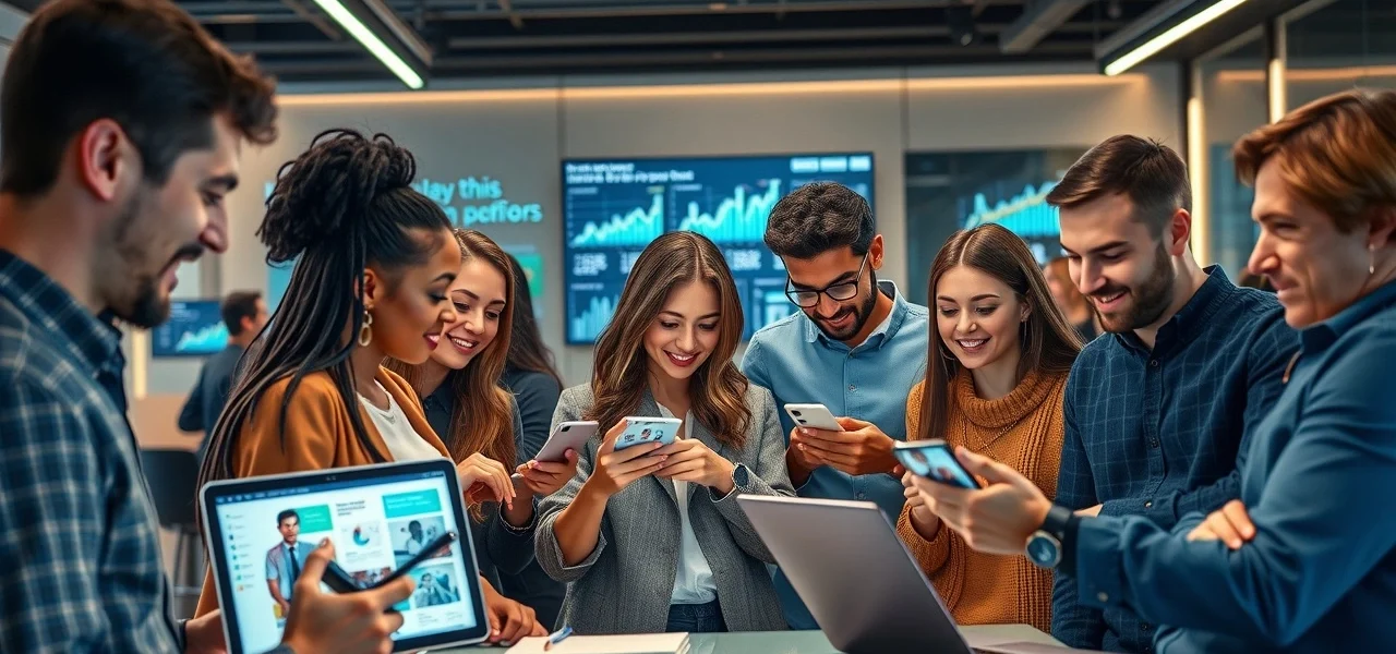 Illustration de stratégies d'engagement des consommateurs avec l'IA et le marketing digital