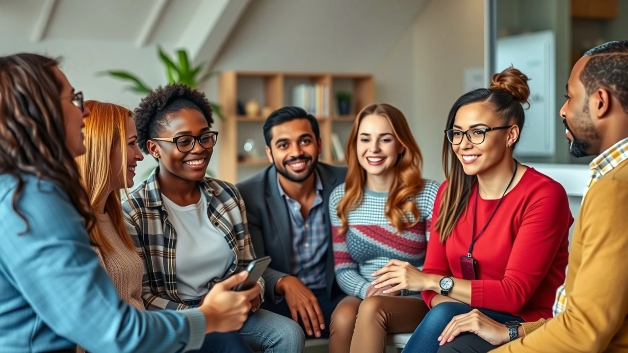 groupe de personnes discutant d'un système de parrainage