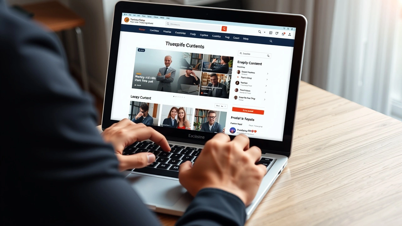 utilisateur interagissant avec un site d'abonnement