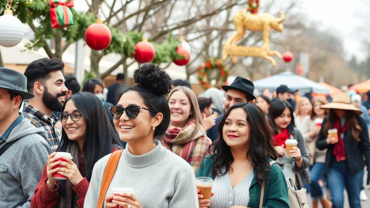 groupe de personnes participant a des activites saisonnieres