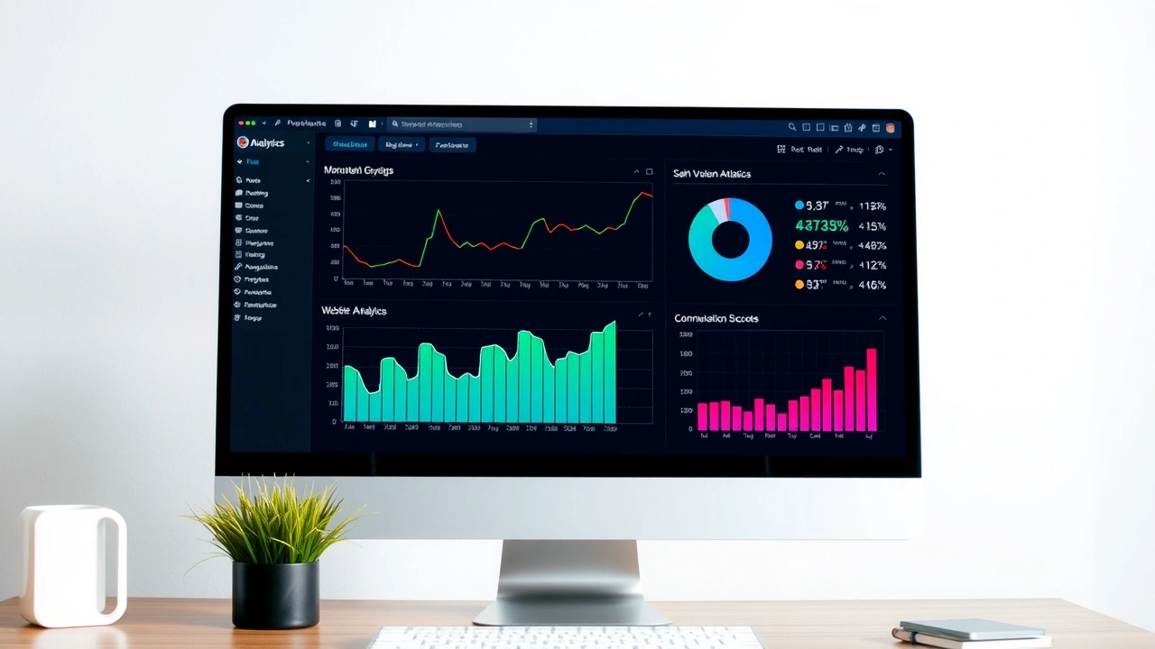 écran d'ordinateur montrant des analyses de site web
