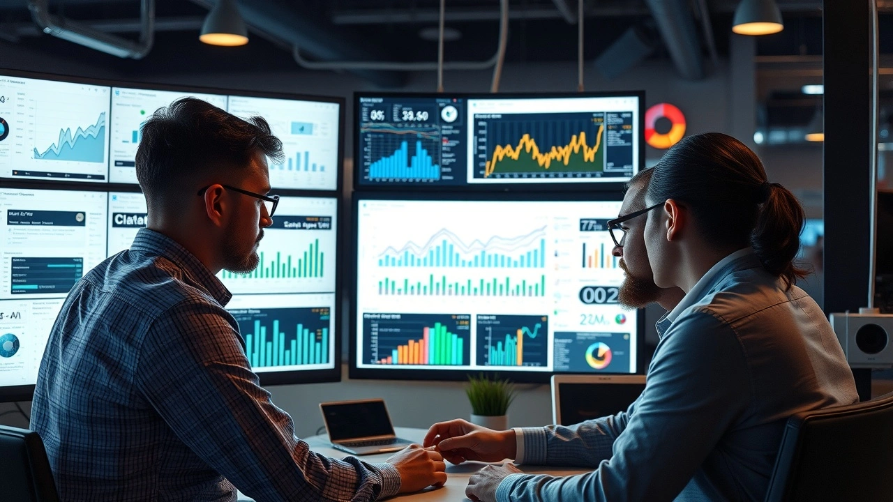 une equipe de marketing analyse des donnees