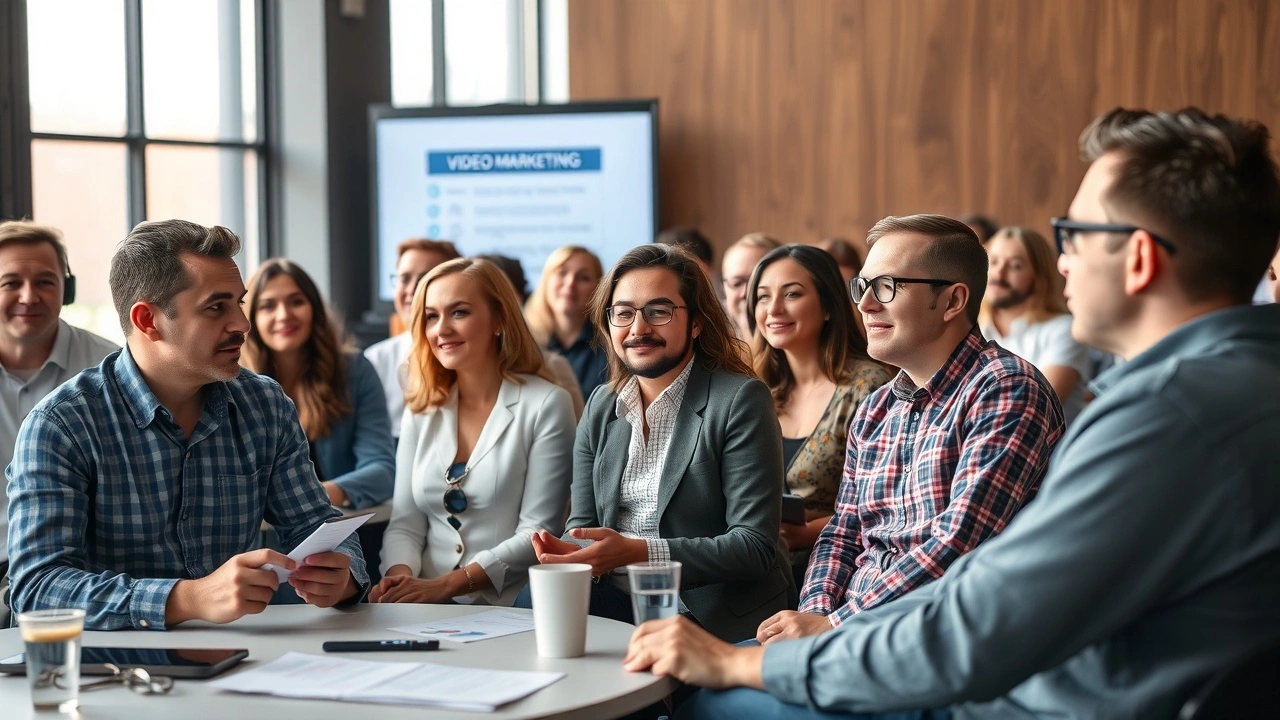 groupe de personnes lors d un atelier de marketing video
