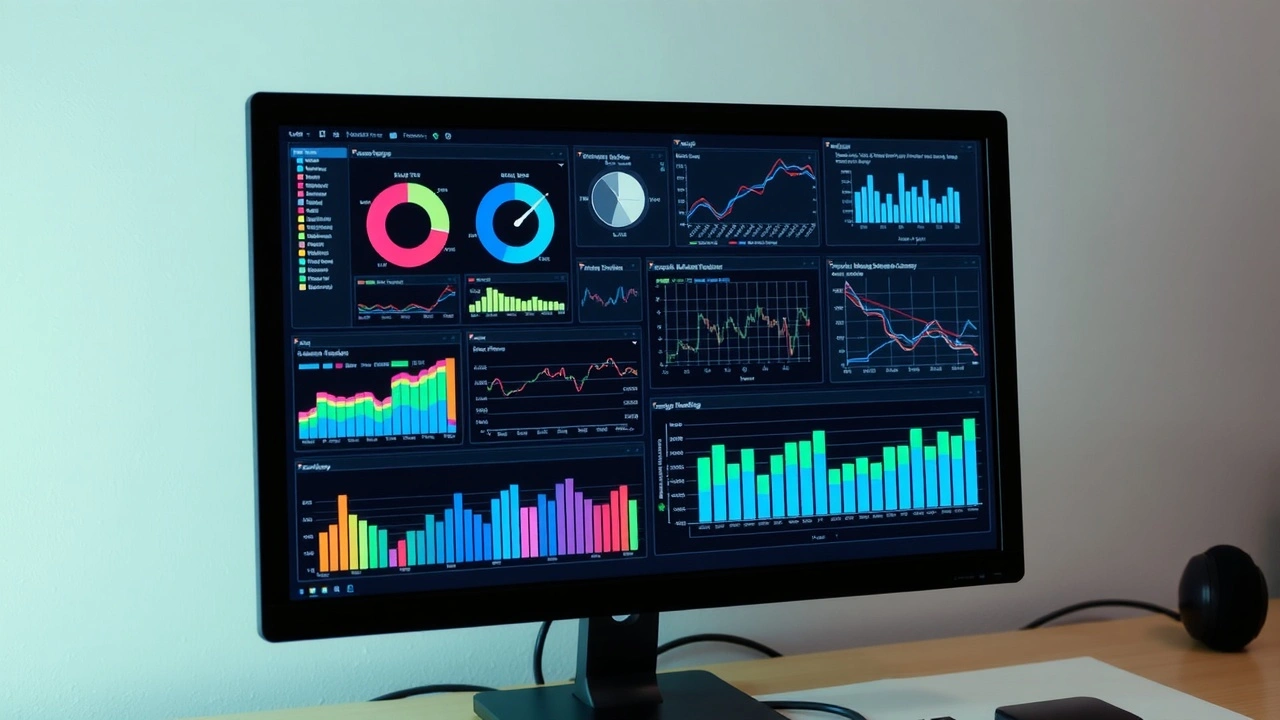 outils d'analyse de données sur un écran d'ordinateur