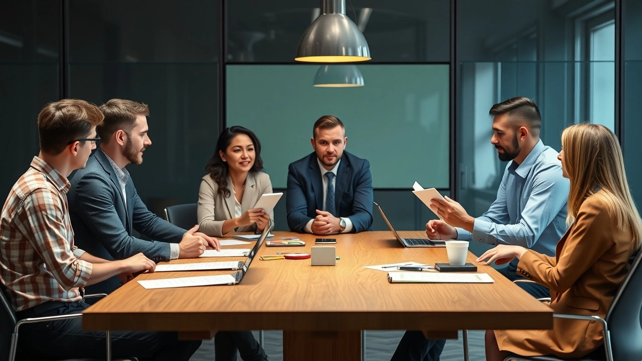 professionnels discutant de marketing automation en réunion