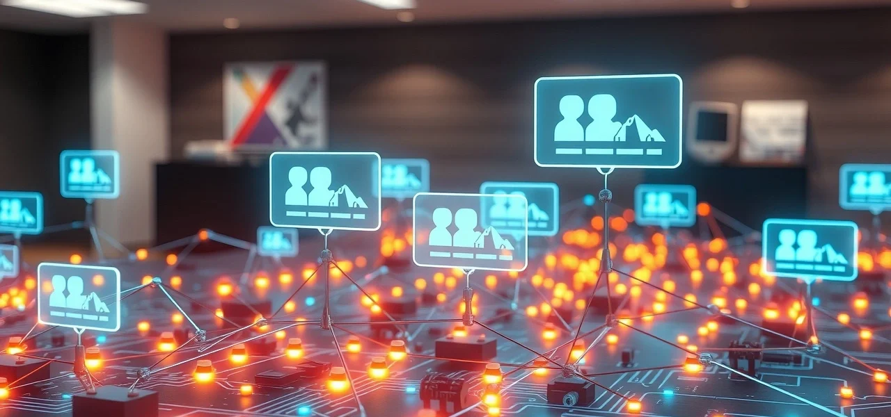 Illustration d'un réseau de sites interconnectés pour maximiser les revenus