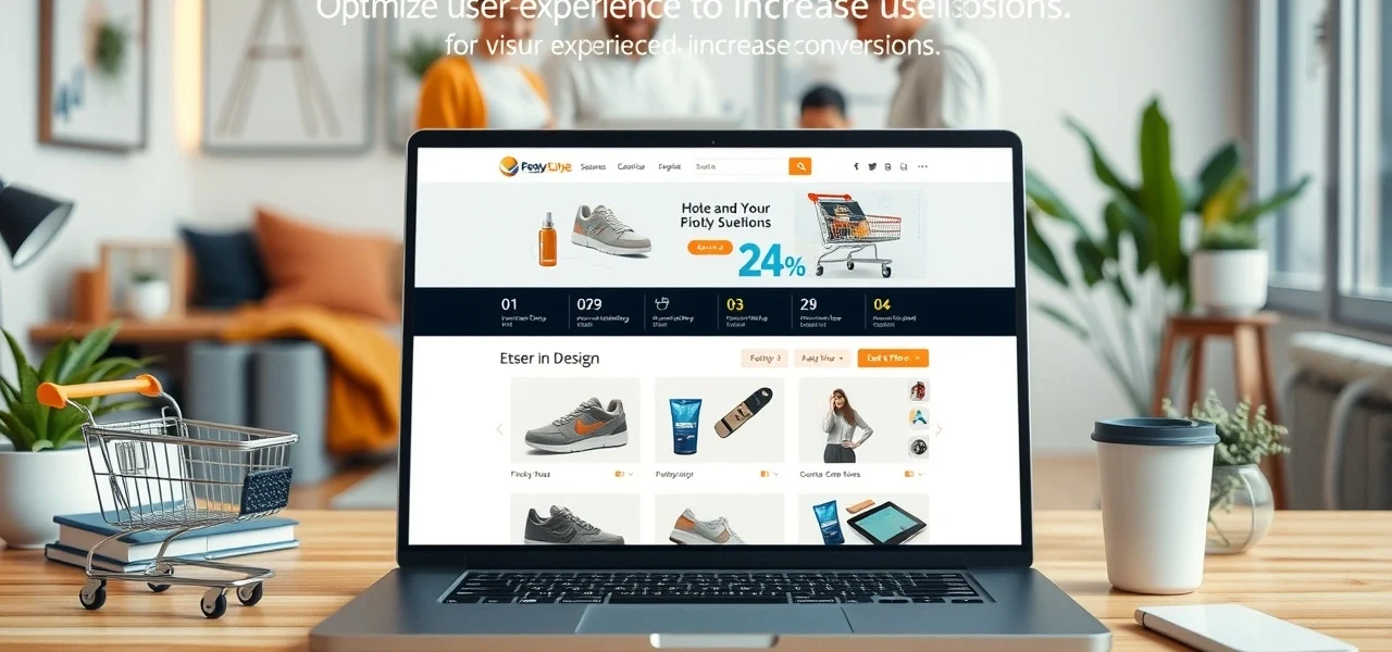 Illustration d'un site e-commerce optimisé pour l'expérience utilisateur
