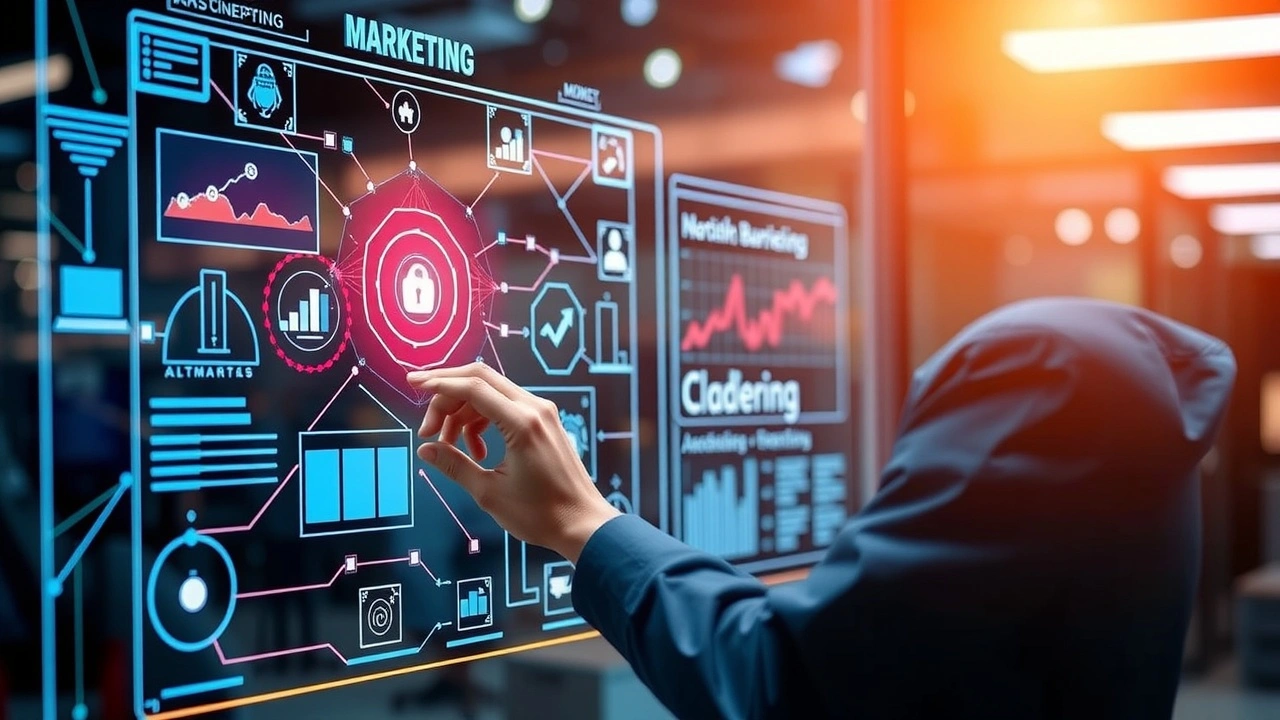 utilisateur utilisant une plateforme marketing avec apprentissage automatique