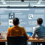 Un groupe divers de personnes concevant un site web accessible ensemble.