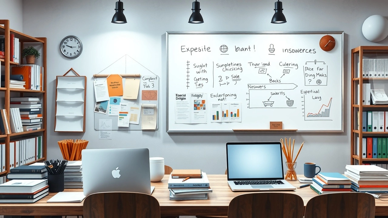 espace de travail moderne avec ressources e-commerce