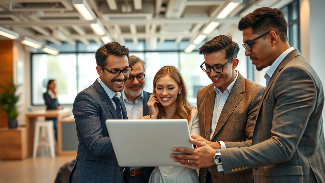 groupe de professionnels examinant des données de recherche