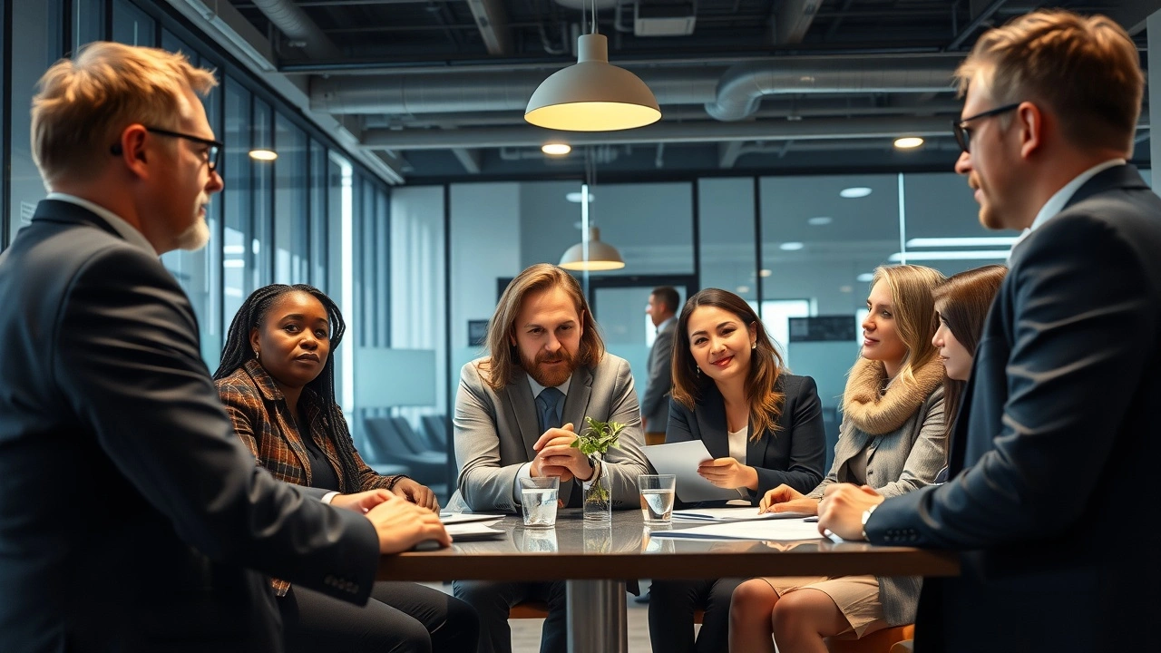 groupe de personnes discutant de la durabilite en entreprise