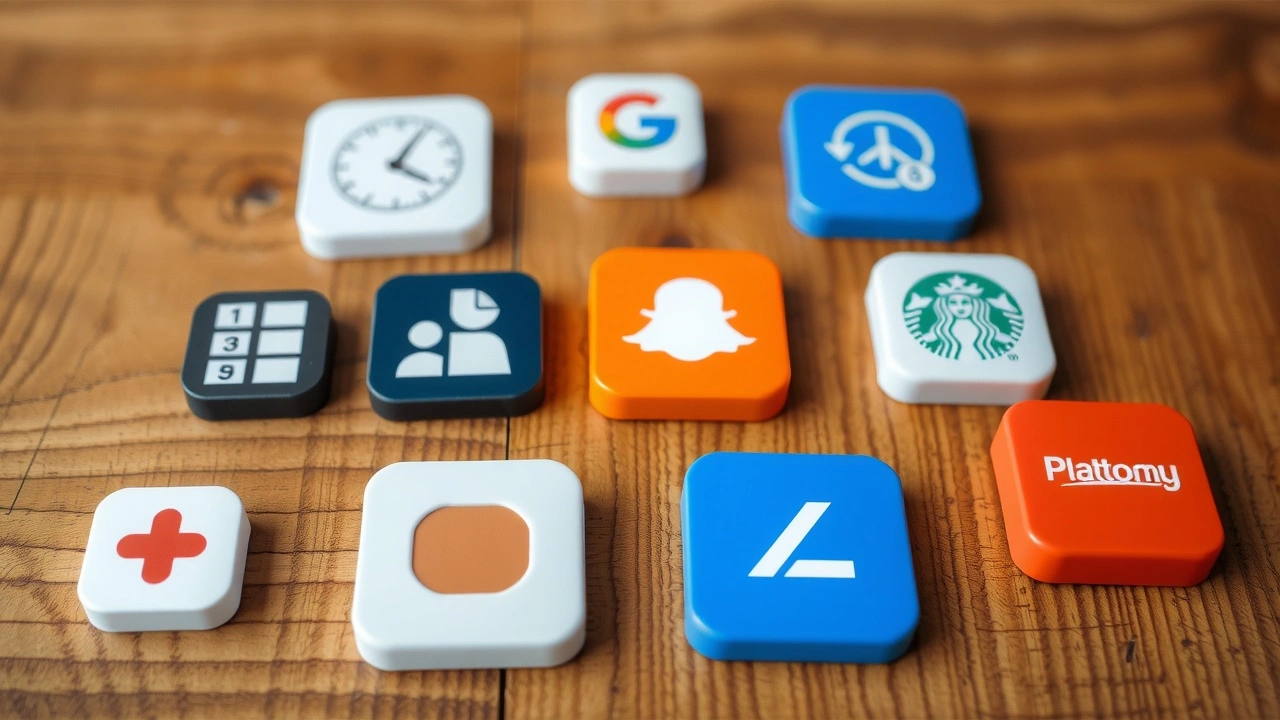 icones de different modeles d'abonnement sur une table en bois