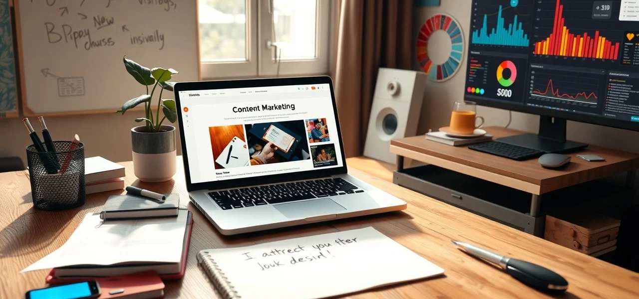 Une image illustrant l'utilisation du marketing de contenu pour attirer des visiteurs sur un nouveau site web