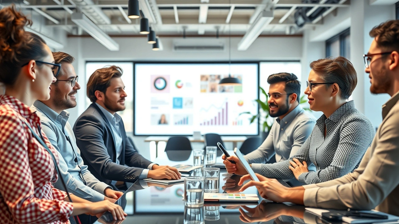 groupe de professionnels du marketing en réunion