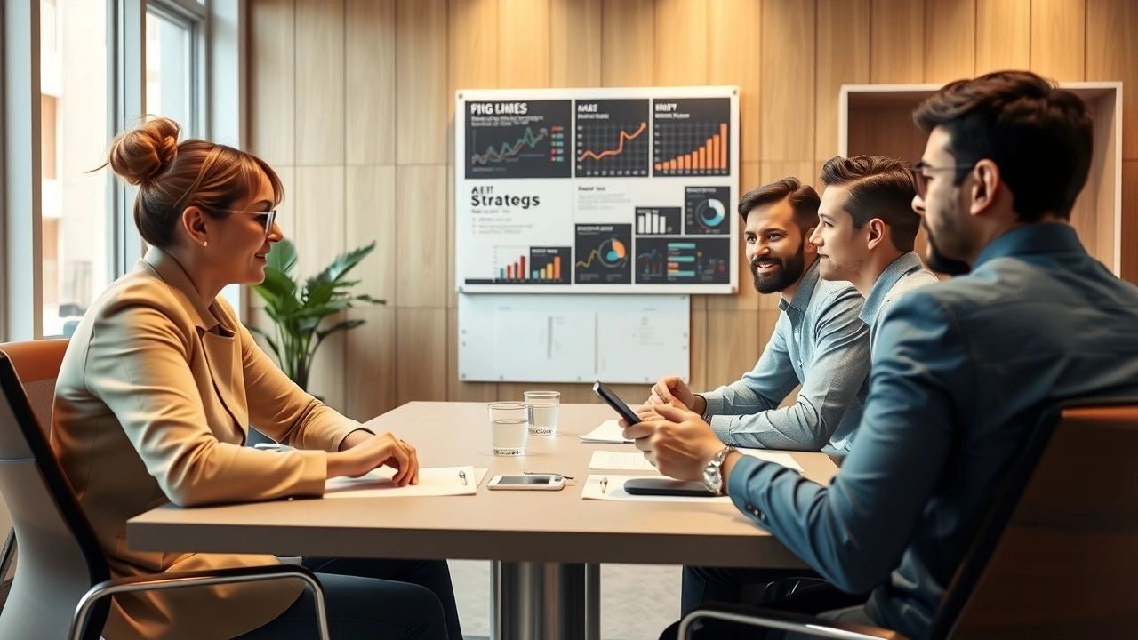 réunion sur les stratégies de publicité numérique avec IA