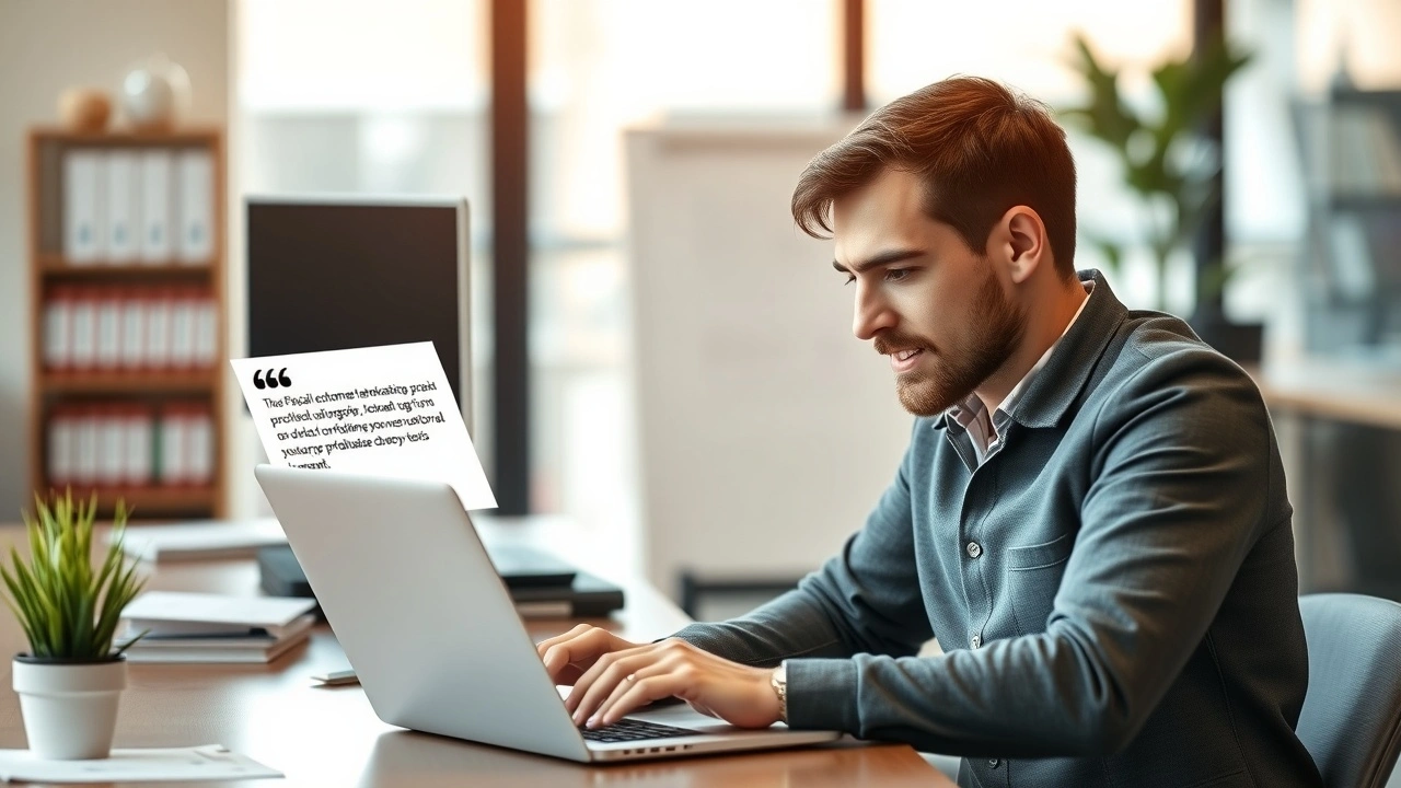 stratege de marketing examinant des temoignages client sur un ordinateur