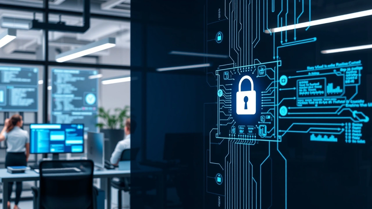 technologies de sécurité des données dans un bureau de marketing