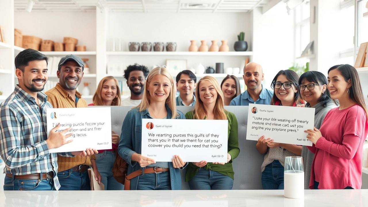 groupe de clients satisfaits dans un magasin en ligne