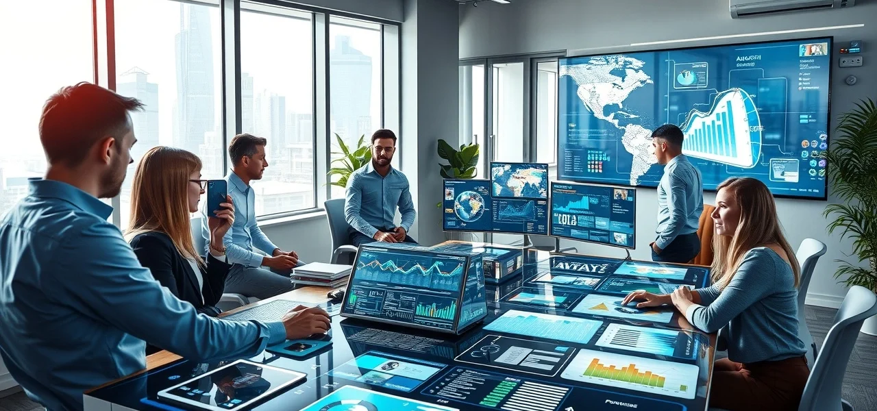 Scène illustrant les tendances émergentes de la publicité programmatique en 2024.