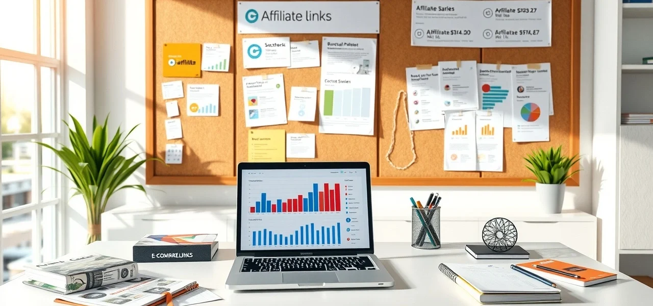 Bureau moderne pour le marketing d'affiliation et e-commerce